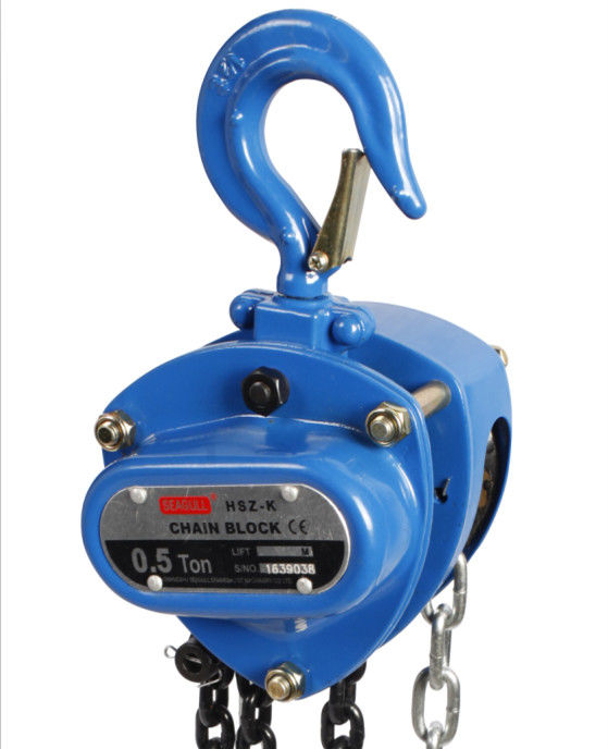 High Effective 0.5 T 3 M Manual Chain Block , Small Hand Chain Hoist